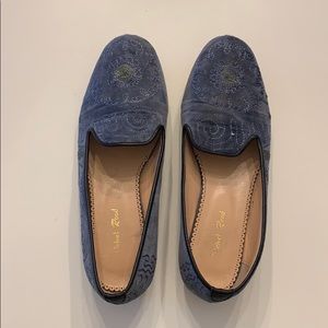 Leather and Velvet Turkish Flats
